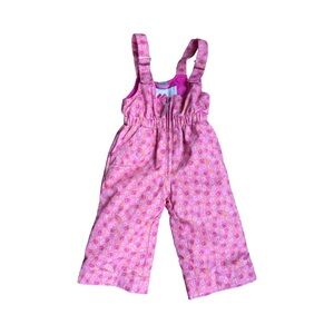 Obermeyer Pink Flower Toddler Girl Snow Pants Bib Overalls